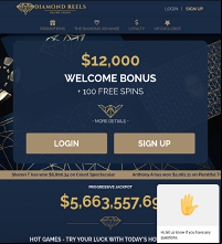 Diamond Reels Casino Screenshot
