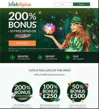 Irish Spins Casino Screenshot